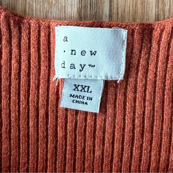 a new day Women's XXL Ribbed Camisole Tank Top - Warm Rust - Picture 5 of 9